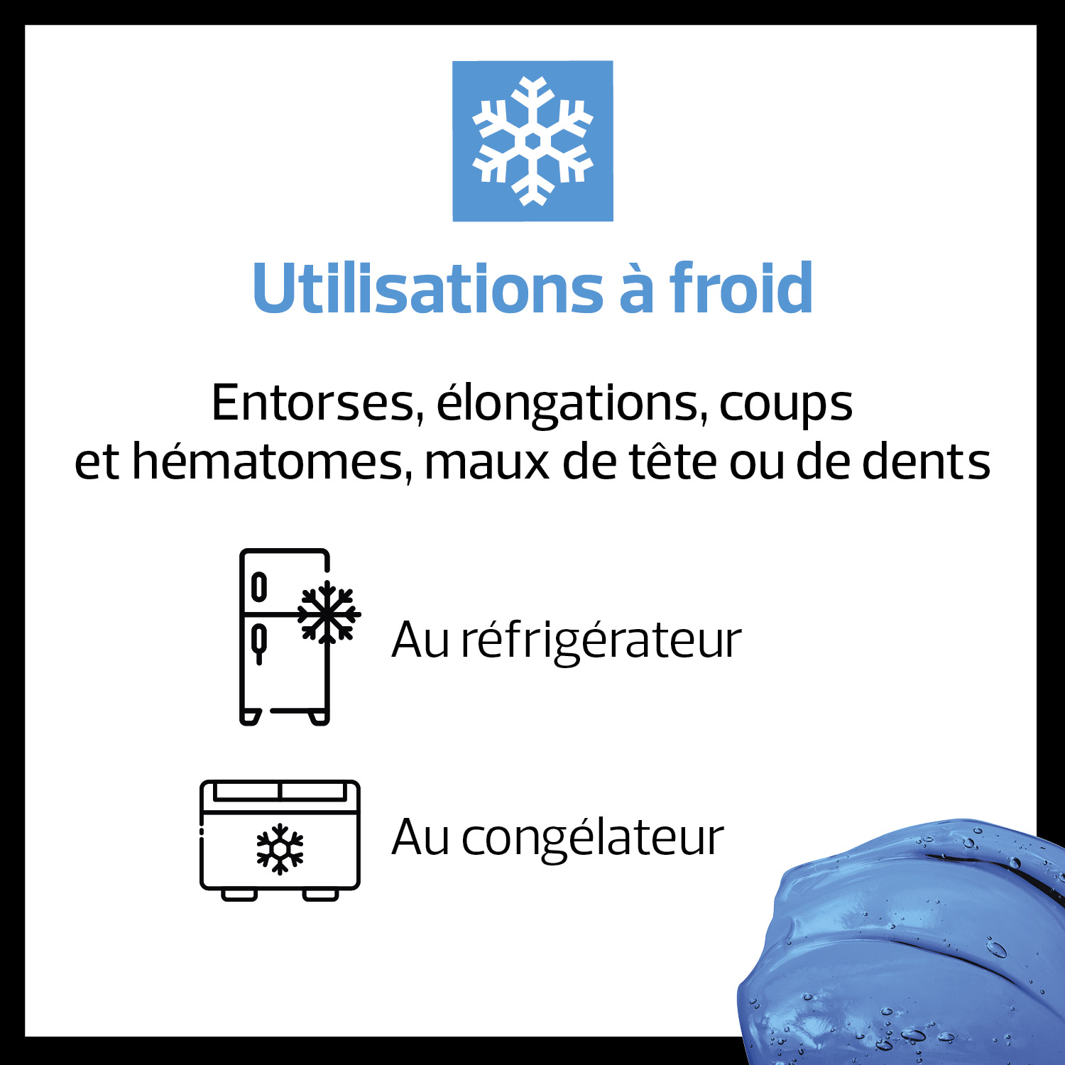 POCHE À DOUILLES BLEUE CHAUD/FROID  PAR 100 - Sanipousse produits HACCP